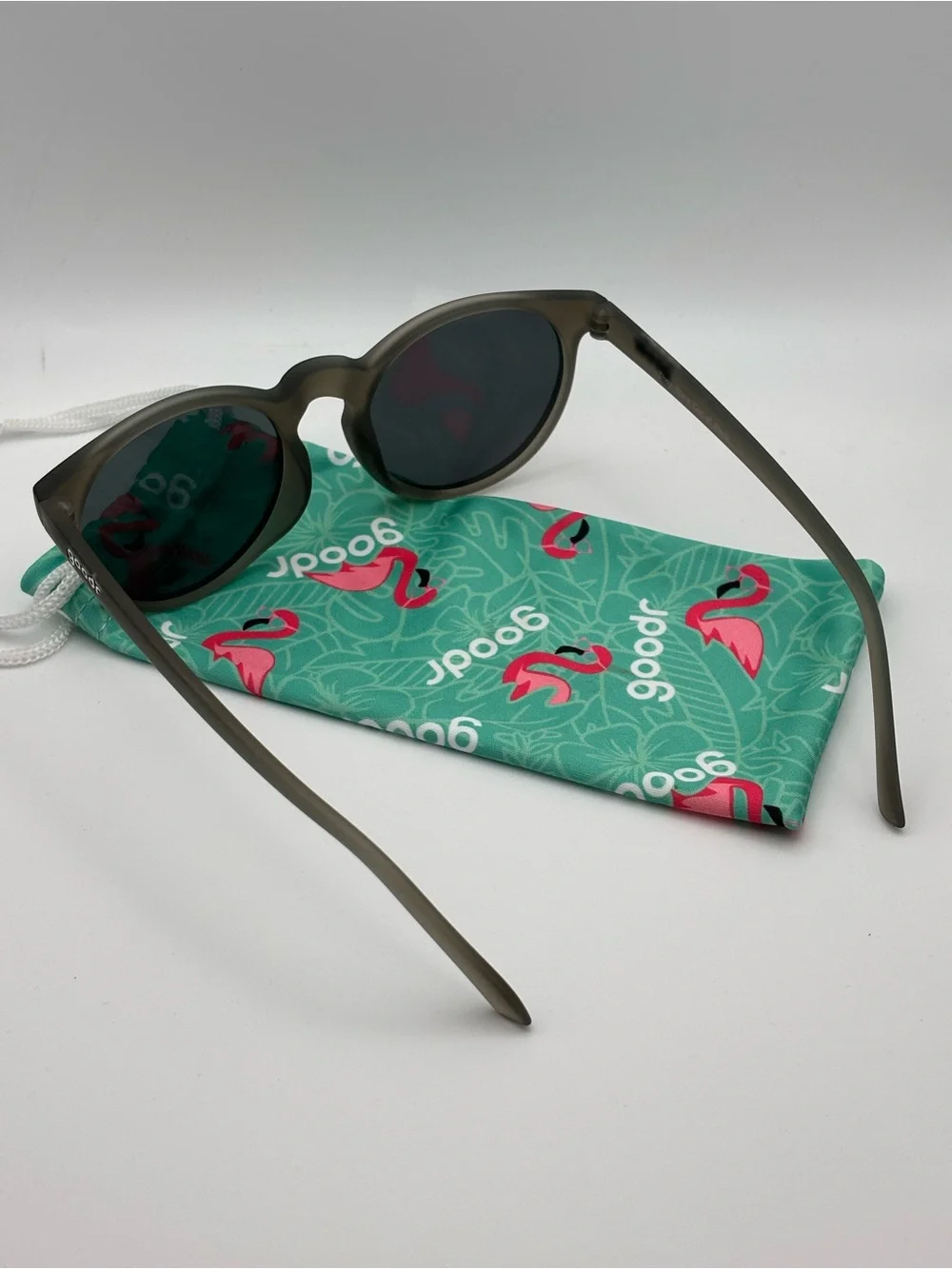 Goodr They Were Out of Black Reflective Sunglasses-Black/Gray-No Slip One Size